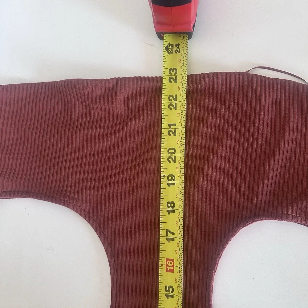 Superdown Strapless‎ Cut Out Bandeau Rust Festival Resort Vacation Sexy Club NWT